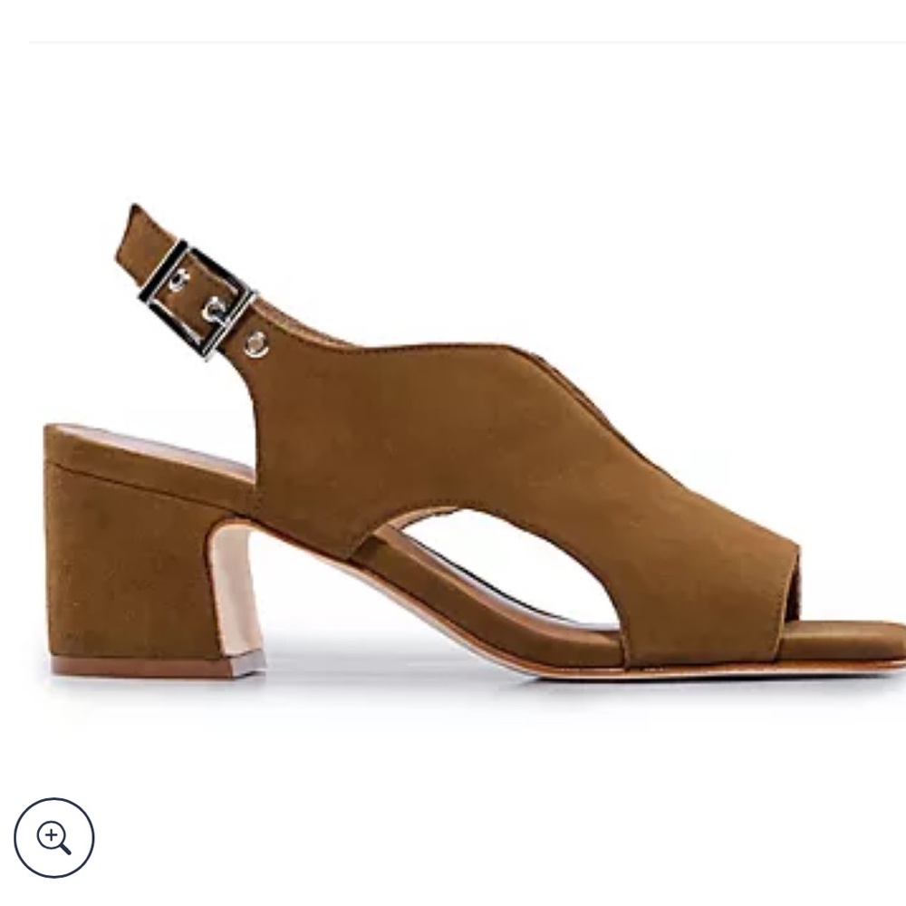 Bernardo Bedford sandal Brown Suede Slingback Block Heel 9.5‎